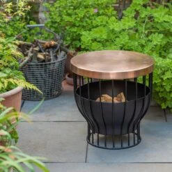 Fire Basket/table With Copper Top -Plants Shop pr2000046902 card4 lg