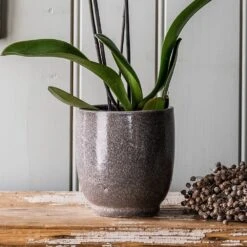 Reactive Glaze Plant Pot - Grey 5 Reactive Glaze Plant Pot - Grey -Plants Shop pr2000047911 card3 lg