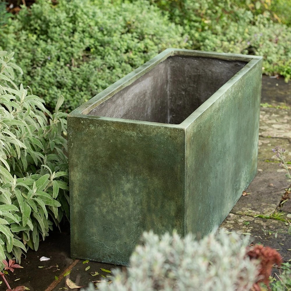 Rectangular Terrace Planter - Verdigris 2 Rectangular Terrace Planter - Verdigris - Image 2