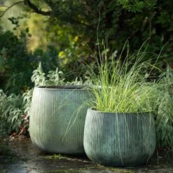 Ripple Bowl Planter - Verdigris