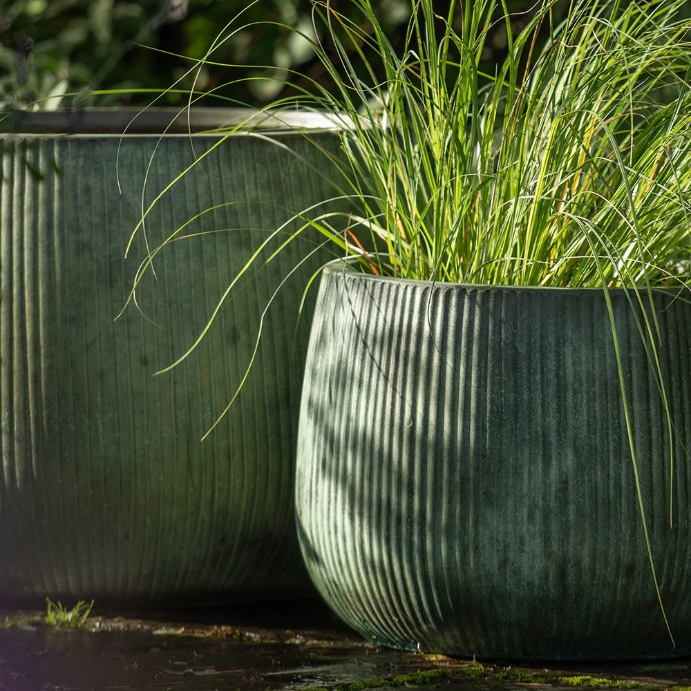 Ripple Bowl Planter - Verdigris 6 Ripple Bowl Planter - Verdigris - Image 6