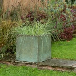 Square Terrace Planter - Verdigris -Plants Shop pr2000048721 card5 lg