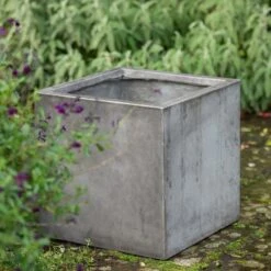 Square Terrace Planter - Weathered Cement -Plants Shop pr2000048722 card9 lg