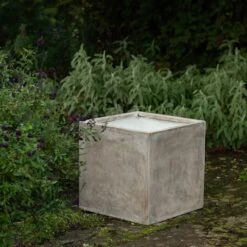 Square Terrace Planter - Weathered Cream 13 Square Terrace Planter - Weathered Cream -Plants Shop pr2000048723 card7 lg