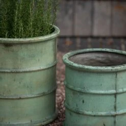 Greenwich Barrel Planter - Verdigris 19 Greenwich Barrel Planter - Verdigris -Plants Shop pr2000048731 card10 lg