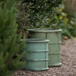 Greenwich Barrel Planter - Verdigris 12 Greenwich Barrel Planter - Verdigris -Plants Shop pr2000048731 card3 lg