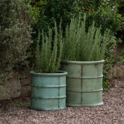 Greenwich Barrel Planter - Verdigris 15 Greenwich Barrel Planter - Verdigris -Plants Shop pr2000048731 card6 lg