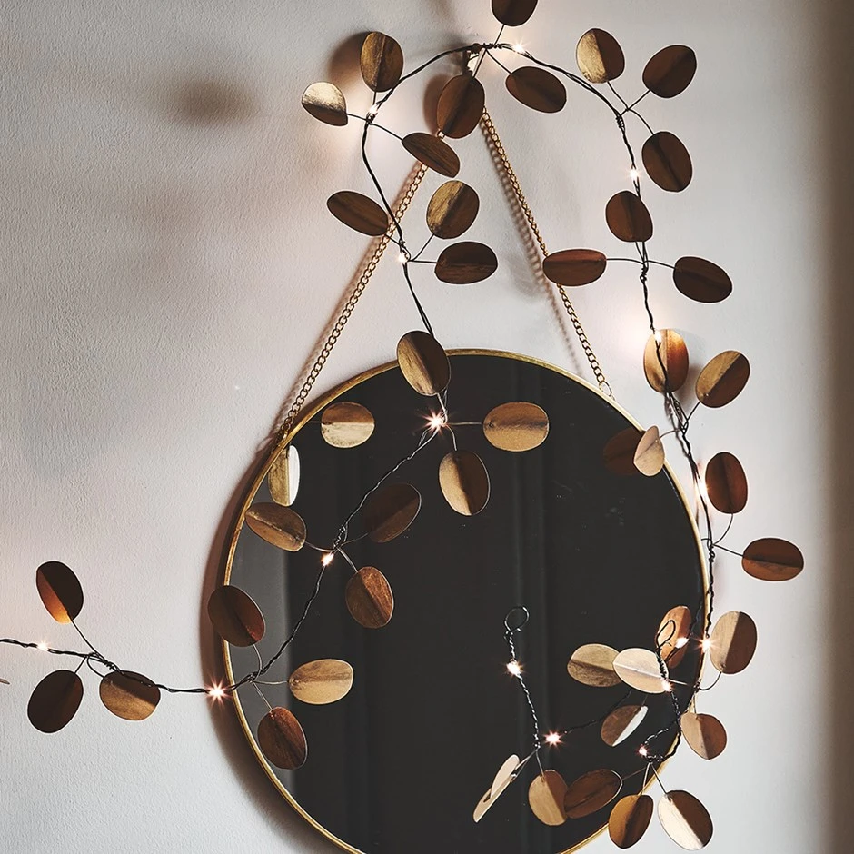 Gold Eucalyptus Indoor/outdoor Battery Lights 1 Gold Eucalyptus Indoor/outdoor Battery Lights